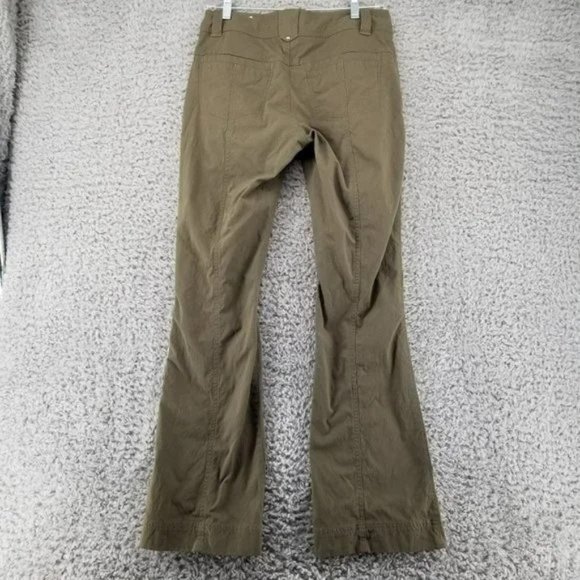 Royal Robbins Olive Green Boot Cut Stretch Hiking Pants Women's 4 - Picture 2 of 10